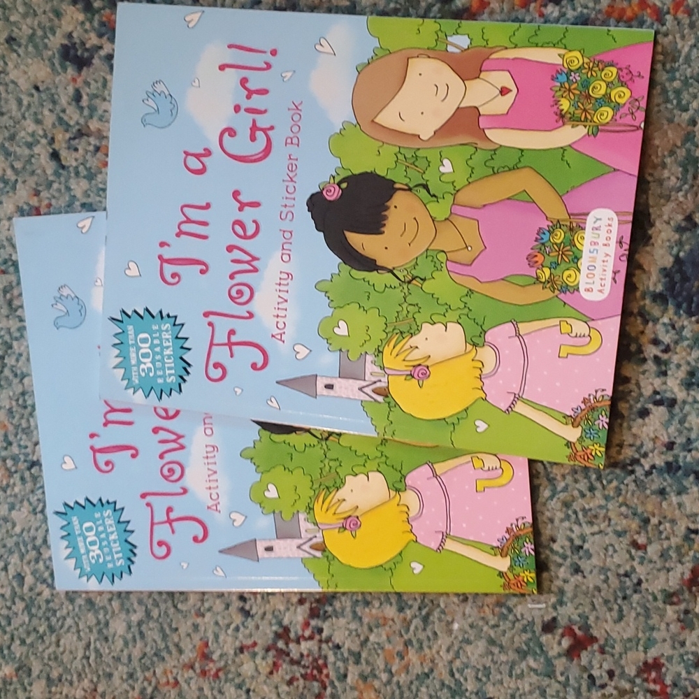 (2) "I'M A FLOWER GIRL" Activity & Sticker Books